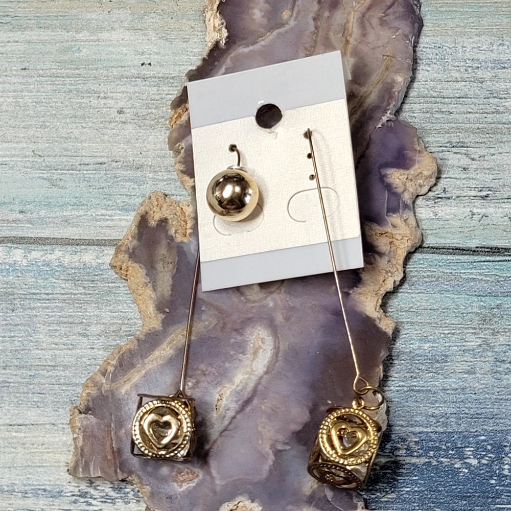 Gold Dangle Earrings - Picture 6 of 6